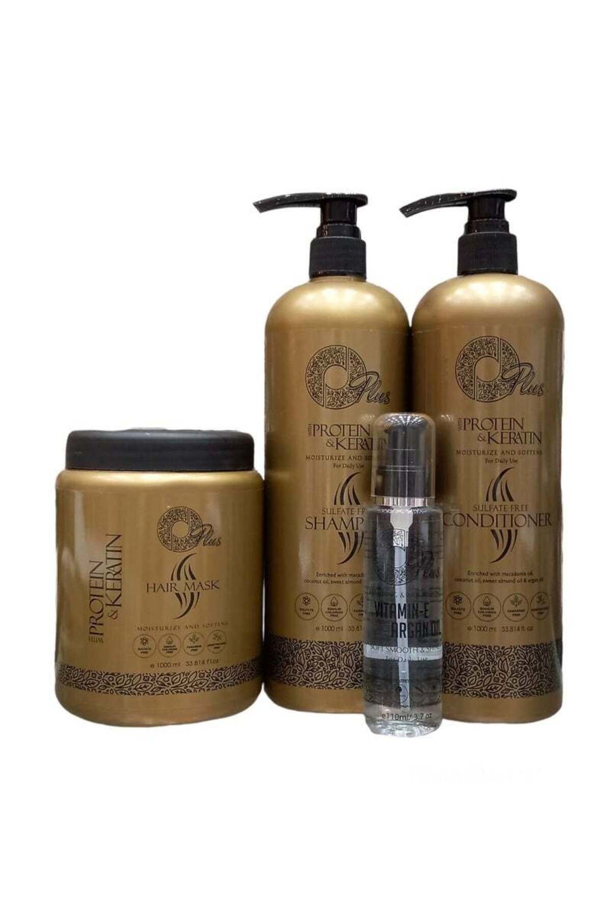 Oplus مجموعة العناية بالشعر بالبروتين والكيراتين من اوبلس 3*500 مل وسيروم 110 مل